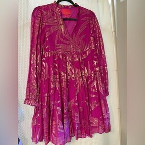 Lilly Pulitzer Pink and Gold Dress